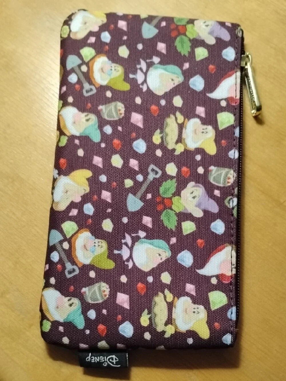Loungefly Dark Purple Seven Dwarfs Patterned Cosmetic Pouch